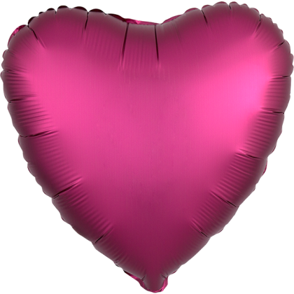 Custom 17" Heart Helium Saver XtraLife Foil Balloons - Pomegranate Pink