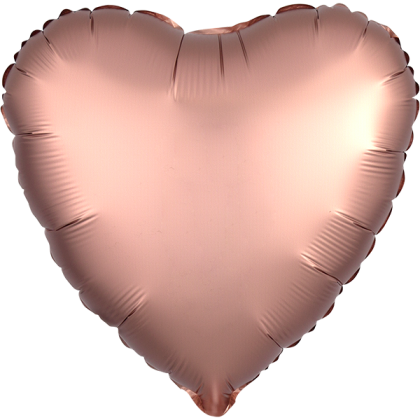 Custom 17" Heart Helium Saver XtraLife Foil Balloons - Rose Gold