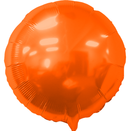 Custom 17" Round Helium Saver XtraLife Foil Balloons - Orange