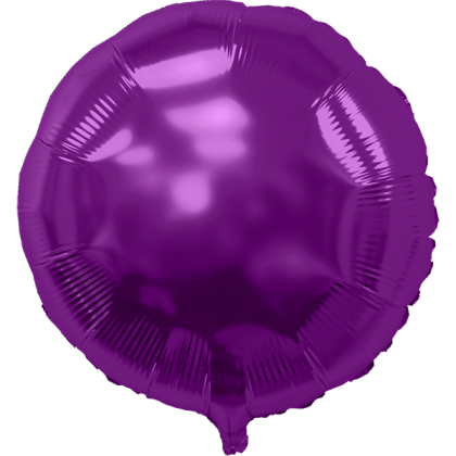 Custom 17" Round Helium Saver XtraLife Foil Balloons - Purple