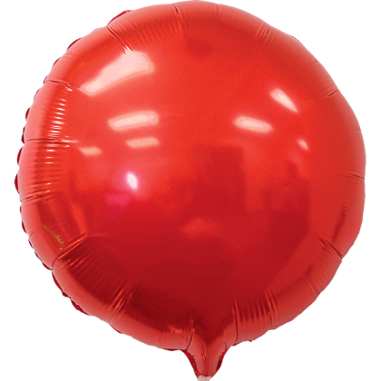 Custom 17" Round Helium Saver XtraLife Foil Balloons - Red