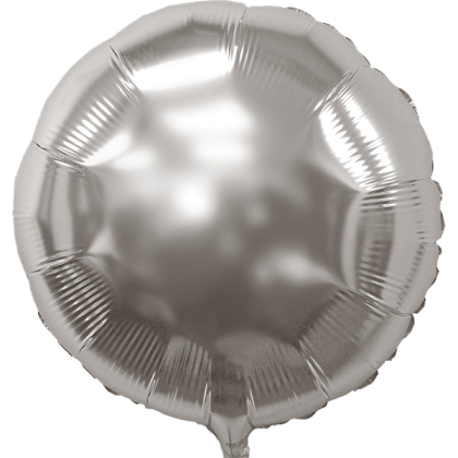 Custom 17" Round Helium Saver XtraLife Foil Balloons - Silver