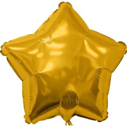 Custom 17" Star Helium Saver XtraLife Foil Balloons - Gold