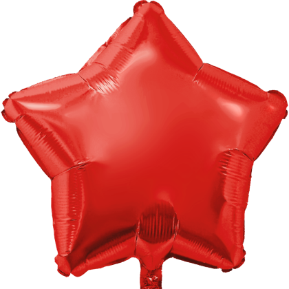 Custom 17" Star Helium Saver XtraLife Foil Balloons - Red