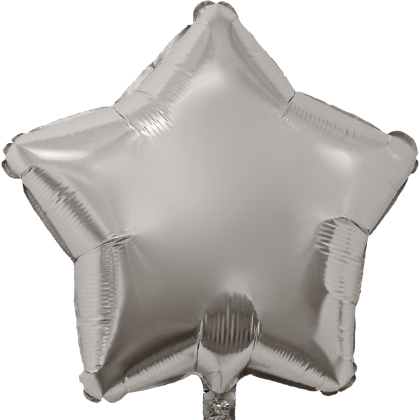 Custom 17" Star Helium Saver XtraLife Foil Balloons - Silver