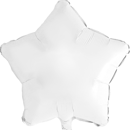 Custom 17" Star Helium Saver XtraLife Foil Balloons - White