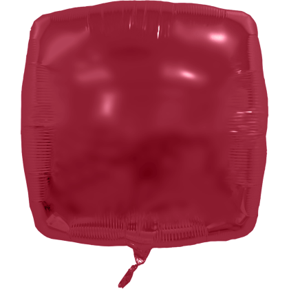 Custom 22" Square Helium Saver XtraLife Foil Balloon - Burgundy