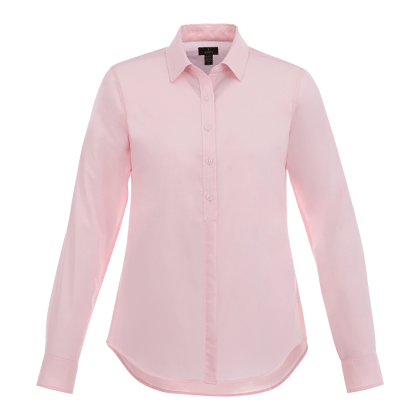 Custom Women's THURSTON Long Sleeve Dress Shirt - Pink Zircon