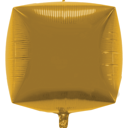 Custom 15" 3D Cubez Foil Balloon with Imprint - Gold
