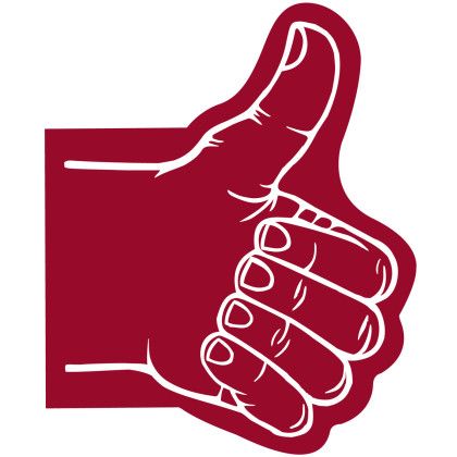 Spirit 16 in. Promotional Foam Thumbs Up - Maroon 202 Spirit 16 in. Promotional Foam Thumbs Up - Maroon 202