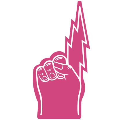 Spirit 18 in. Lightning Bolt Finger - Hot Pink 226