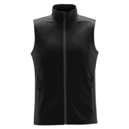 Custom Stormtech Orbiter Men's Softshell Vest - Black/Dolphin