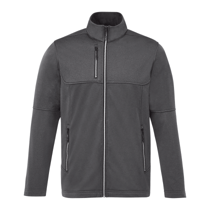 Custom Men's JORIS Eco Waterproof Softshell Jacket - Heather Dark Charcoal