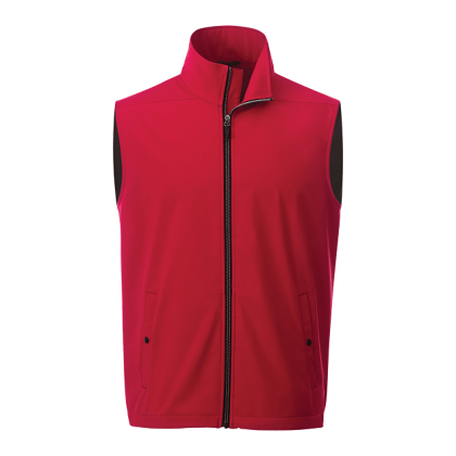 Custom Men's WARLOW Waterproof Softshell Vest - Team Red