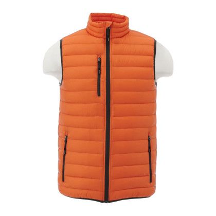 Custom Men's WHISTLER Lightweight Down Puffer Vest - Orange