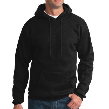 Custom Port & Company Essential Fleece Pullover Hooded Sweatshirt - Black Custom Port & Company Essential Fleece Pullover Hooded Sweatshirt - Black