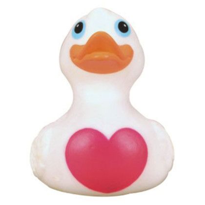 Custom Rubber Big Heart Duck Toy