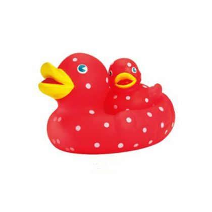 Custom Polka Dot Mom & Baby Duck Toy