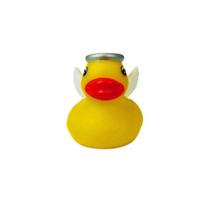Custom Yellow Mini Rubber Angel Duck Toy