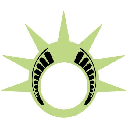 Spirit Liberty Crown Visor with Logo Imprint - Lime Green 367