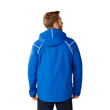 Custom Men's Gearhart Waterproof Lightweight Softshell Jacket - Metro Blue - Back