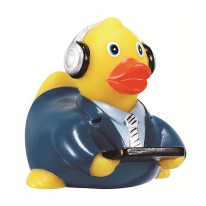 Custom Rubber Broadcaster Duck Toy