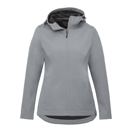 Custom Women's Lefroy Eco Lightweight Softshell Jacket With Hood - Quarry 