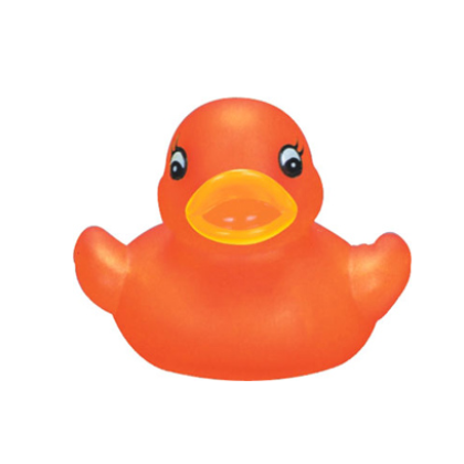 Custom Transparent Orange Mini Rubber Duck Toy