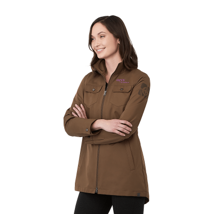 Custom Women's HARDY Eco Jacket - Bark - Side