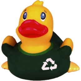 Custom Rubber Go Green Duck Toy Custom Rubber Go Green Duck Toy