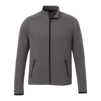 Custom Men's ASGARD Eco Knit Full Zip Performance Jacket - Heather Dark Charcoal