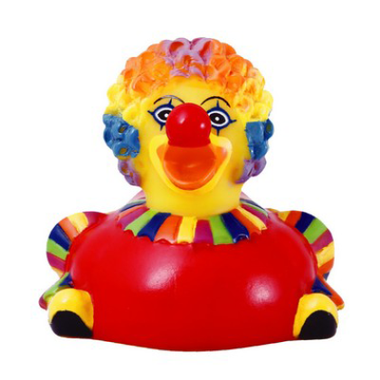 Custom Rubber Giggles the Clown Duck Toy