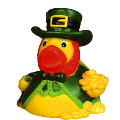 Custom Rubber Lucky Leprechaun Duck Toy