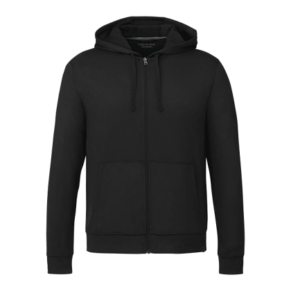 Custom Men's LAVAR Eco Knit Full Zip Lightweight Performance Hoody - Black