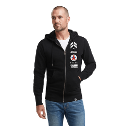 Men's American Giant Classic Heavyweight Fleece Full Zip Hoodie - Black