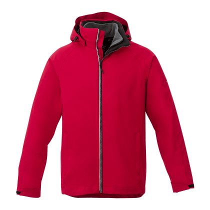 Custom Men's ARLINGTON Waterproof 3-in-1 Jacket - Team Red/Heather Dark Charcoal