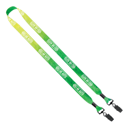 Custom 3/4" 2-Ended Dye-Sublimated Lanyard with Metal Crimp and Metal Bulldog Clip