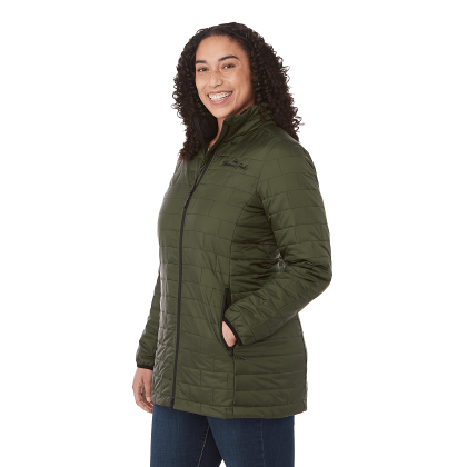 Custom Women's TELLURIDE Lightweight Packable Insulated Puffer Jacket - Loden - Side