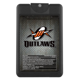 Custom 18 mL. Credit Card Style Hand Sanitizer Spray - Black