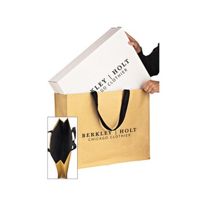 Custom Non-Woven Hybrid Tote with Paper Exterior Custom Non-Woven Hybrid Tote with Paper Exterior