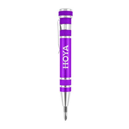 Custom Pocket Pal Aluminum Tool Pen - Purple