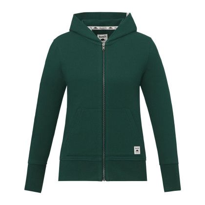 Custom Women's Roots73 CANMORE Eco French Terry Full Zip Hoodie - Evergreen - Front