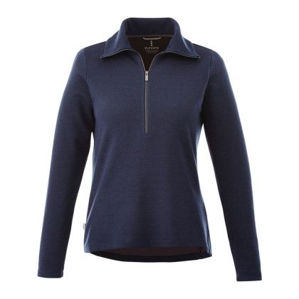 Custom Women's STRATTON Knit Half Zip - Navy Heather