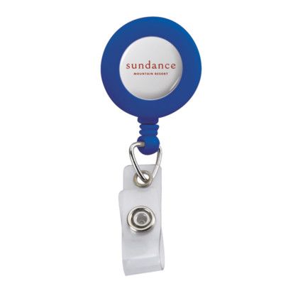 Custom Retractable Badge Reel with Belt Clip - Royal Blue Custom Retractable Badge Reel with Belt Clip - Royal Blue