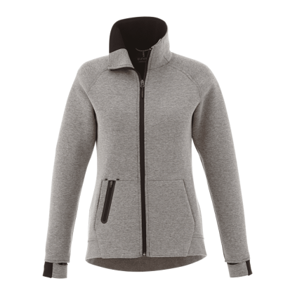 Custom Women's KARIBA Knit Jacket - Medium Heather Gray