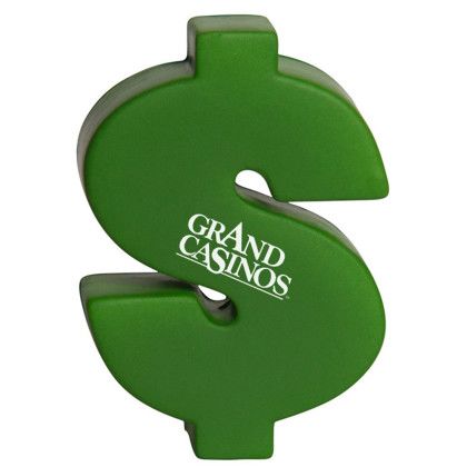 Custom Dollar Sign Stress Reliever with Logo Imprint 