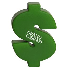 Custom Dollar Sign Stress Reliever with Logo Imprint 
