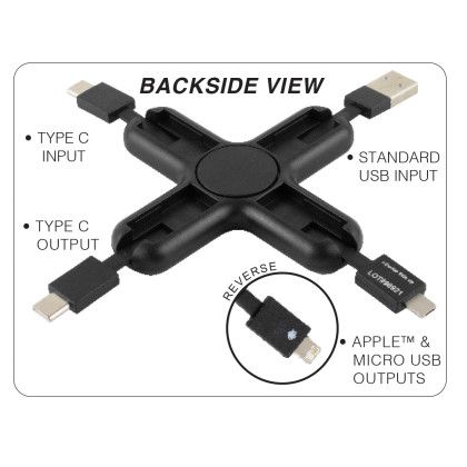 5-in-1 Cell Phone Custom Charging Cable Spinners - Connectors