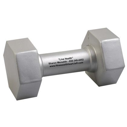 Custom Dumbbell Stress Reliever with Logo Imprint