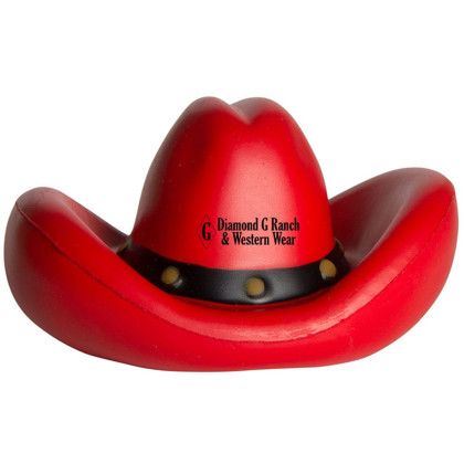 Custom Cowboy Hat Stress Reliever with Logo Imprint